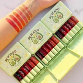 6pcs Avocado Mini Lip Tint Waterproof Moisturizing Lasting Lip Gloss