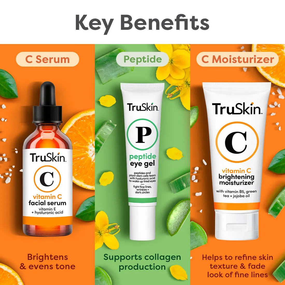 Daily Essentials Trio with Vitamin C Serum, Eye Gel and Vitamin C Moisturizer