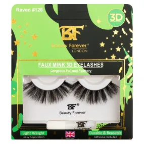 Faux Mink 3D Eyelashes- Raven No.126 (Gorgeously full and feathery)