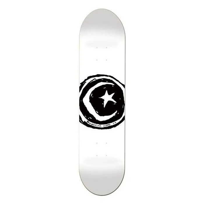FOUNDATION DECK - STAR AND MOON WHITE (8.25")