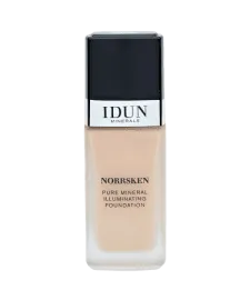 IDUN Minerals Norrsken Longwear Liquid Foundation with Poreless, Luminous Coverage, Dewey, Glowing Finish, Vegan, Cruelty and Silicone Free Makeup