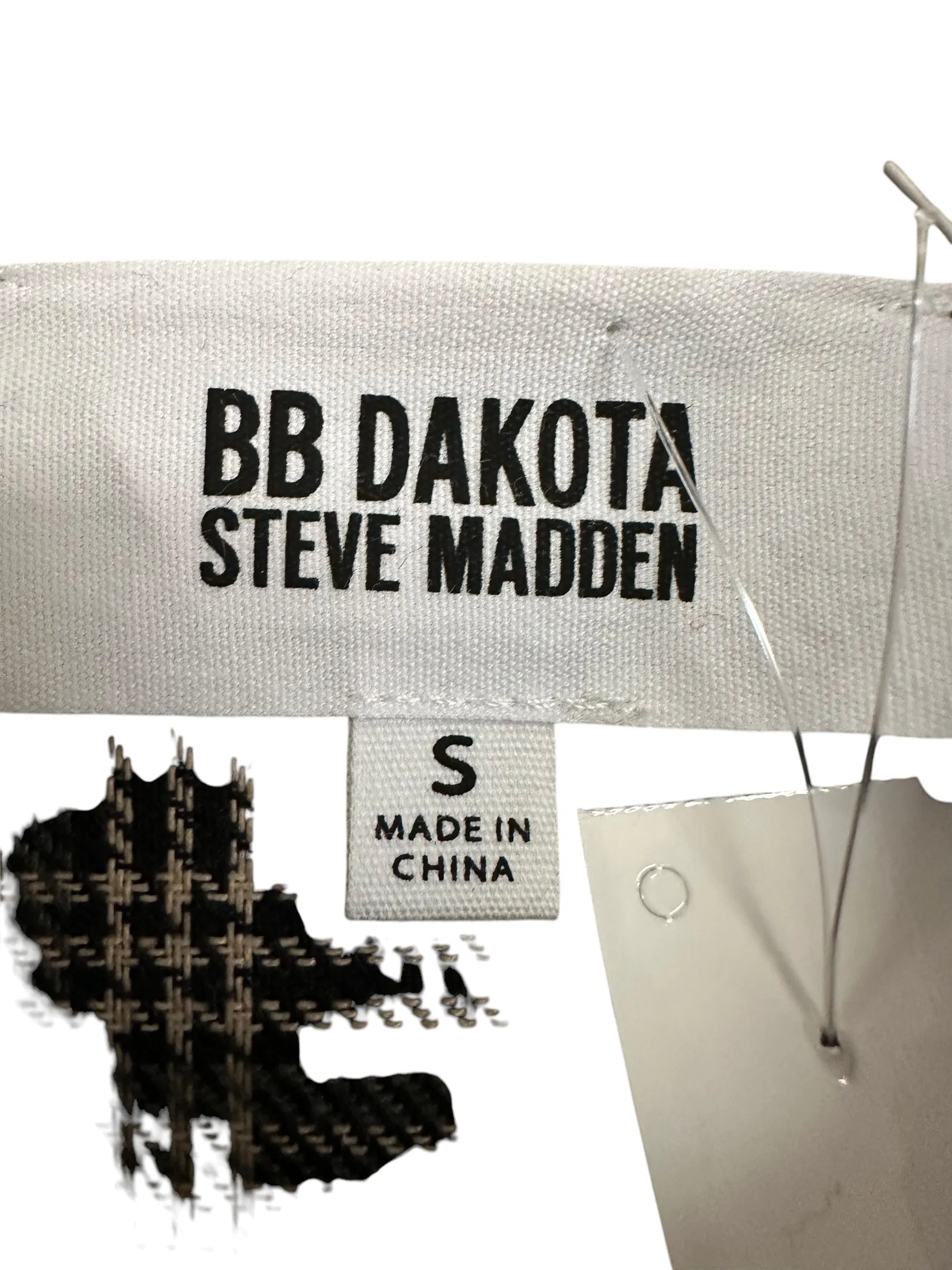 Jacket Shirt By Bb Dakota In Black & Cream, Size: S