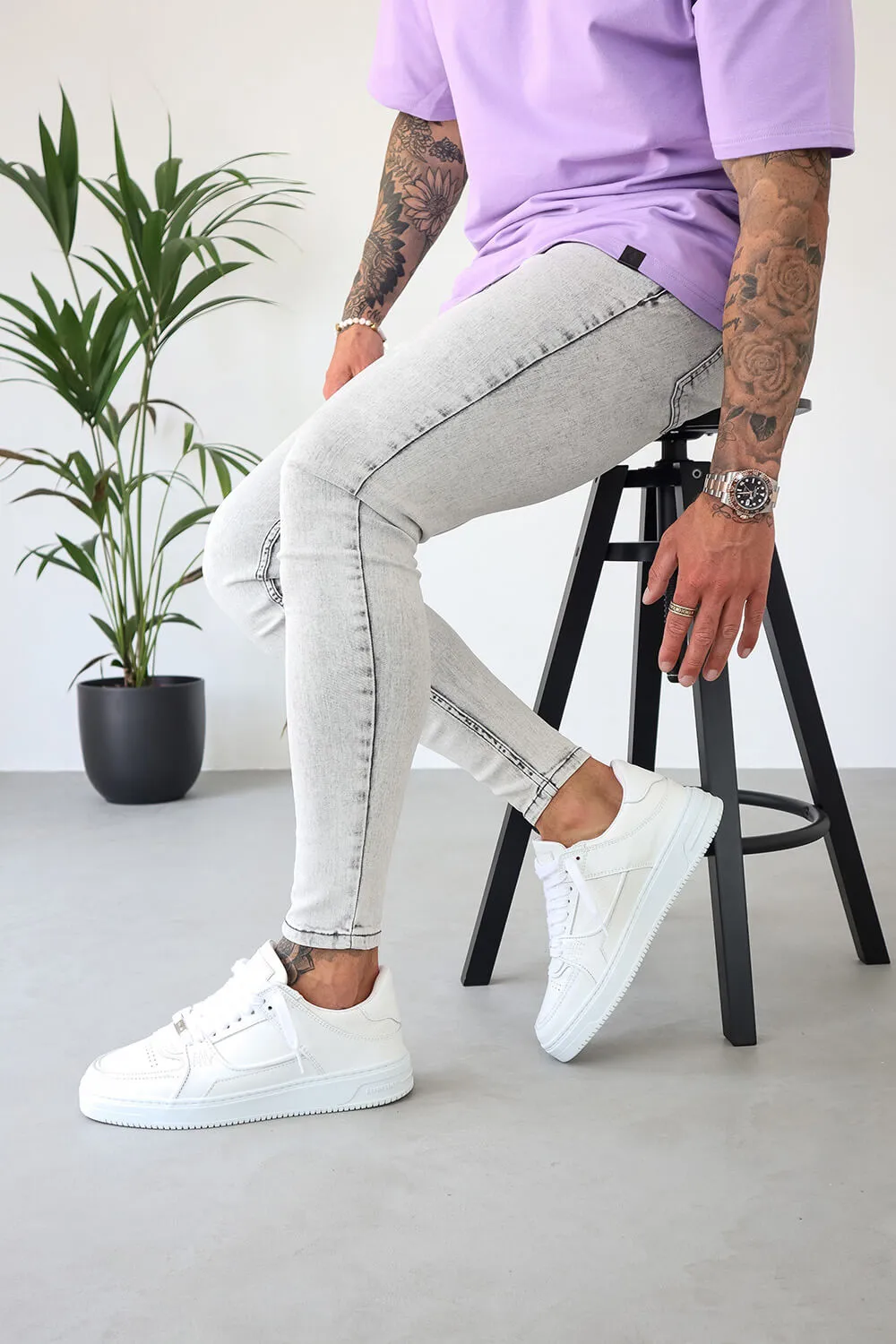 Non Rip Jeans - Acid Grey