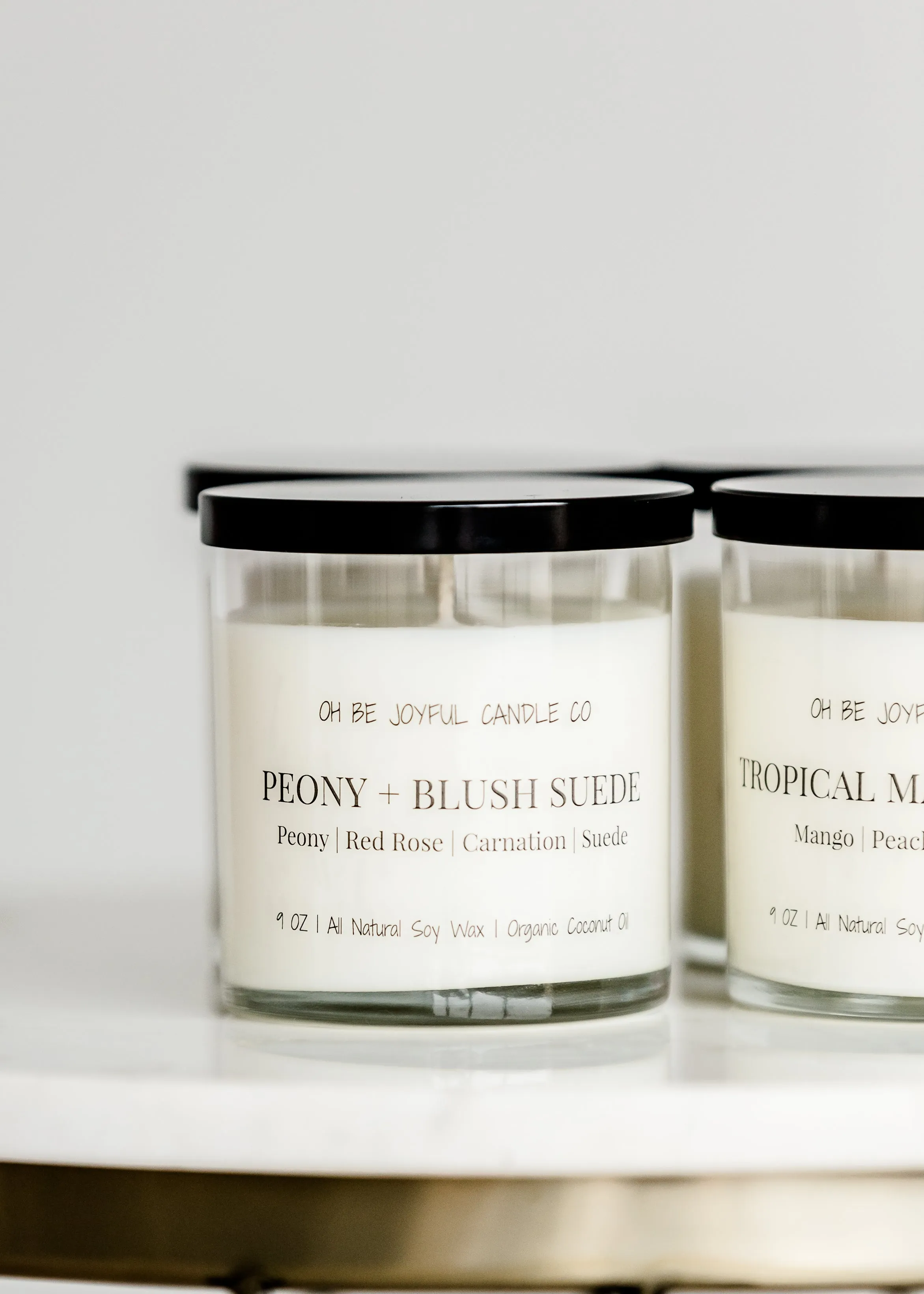 Peony   Blush Suede Soy Candle