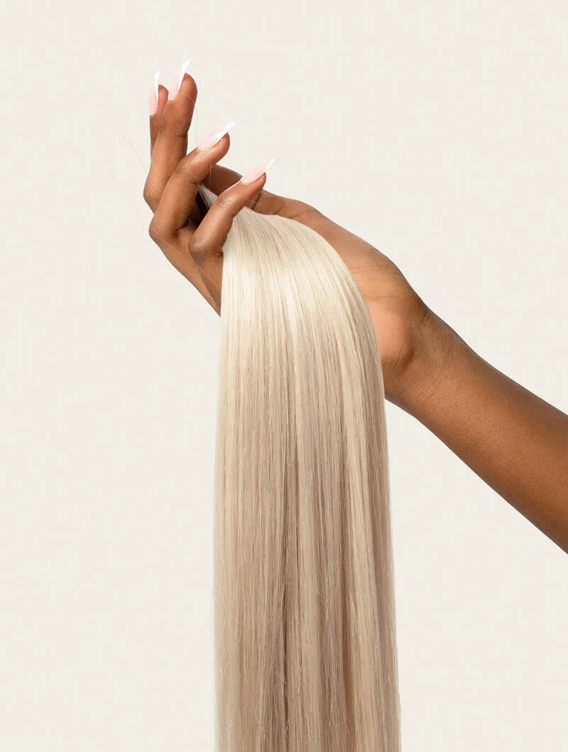 Platinum Blonde, 20" Seamless Clip-In Hair Extensions, #300P | 180g
