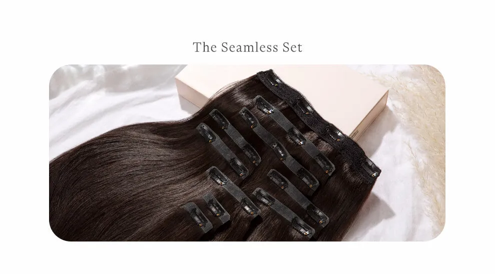 Platinum Blonde, 20" Seamless Clip-In Hair Extensions, #300P | 180g