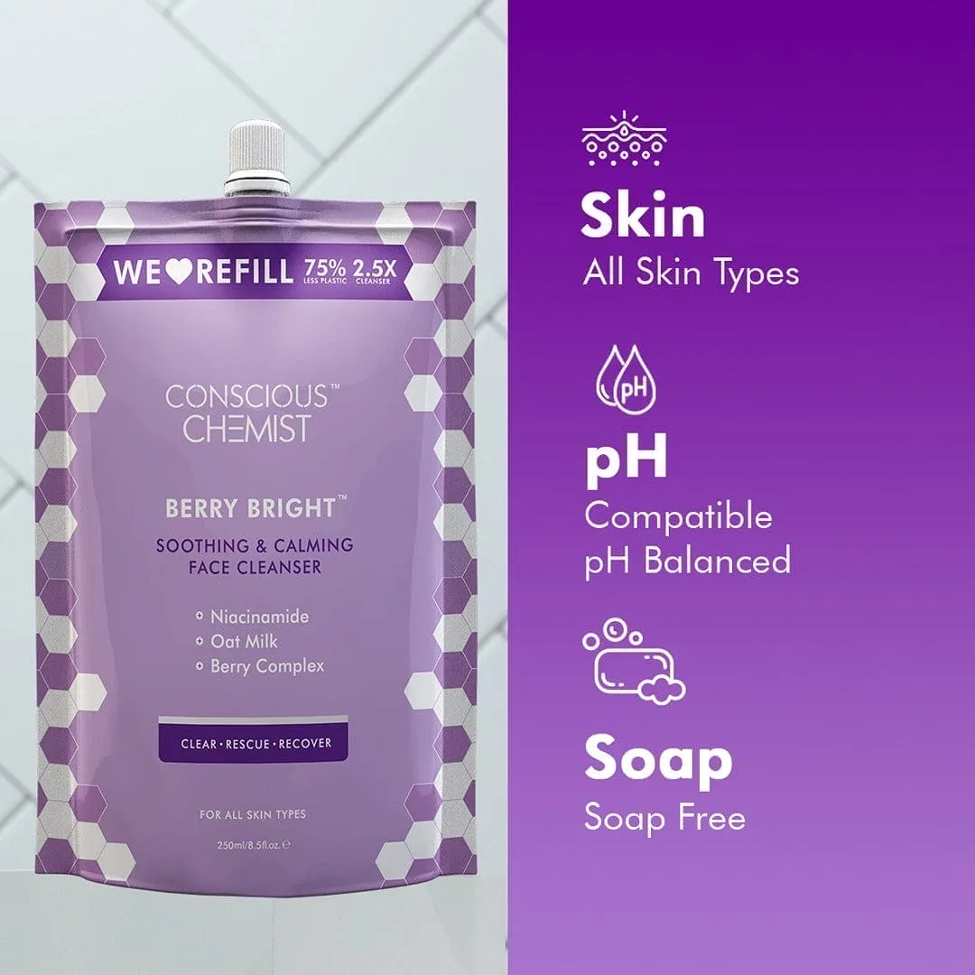 Pore Refining Face Wash Refill (70 Days Pack) | Niacinamide & Fruit Berry Complex