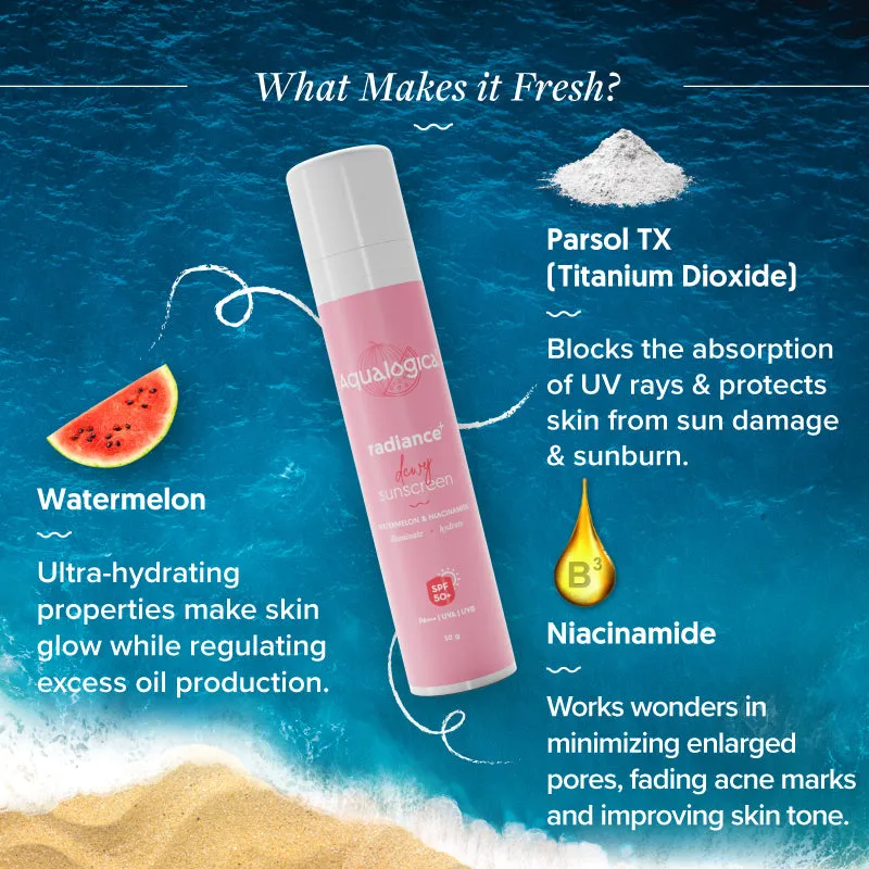 Radiance  Dewy Sunscreen, 50g - Pack of 3