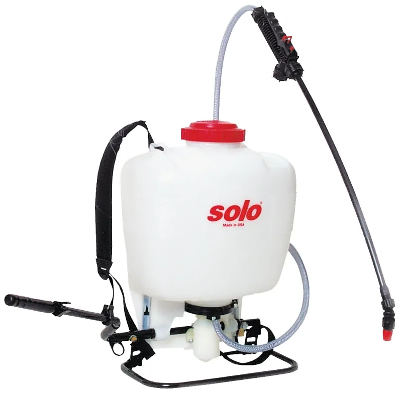 Solo 425 Backpack Sprayer, 4 gal Tank, HDPE Tank, 25 ft Horizontal, 20 ft Vertical Spray Range, 4 ft L Hose :EA: QUANTITY: 1