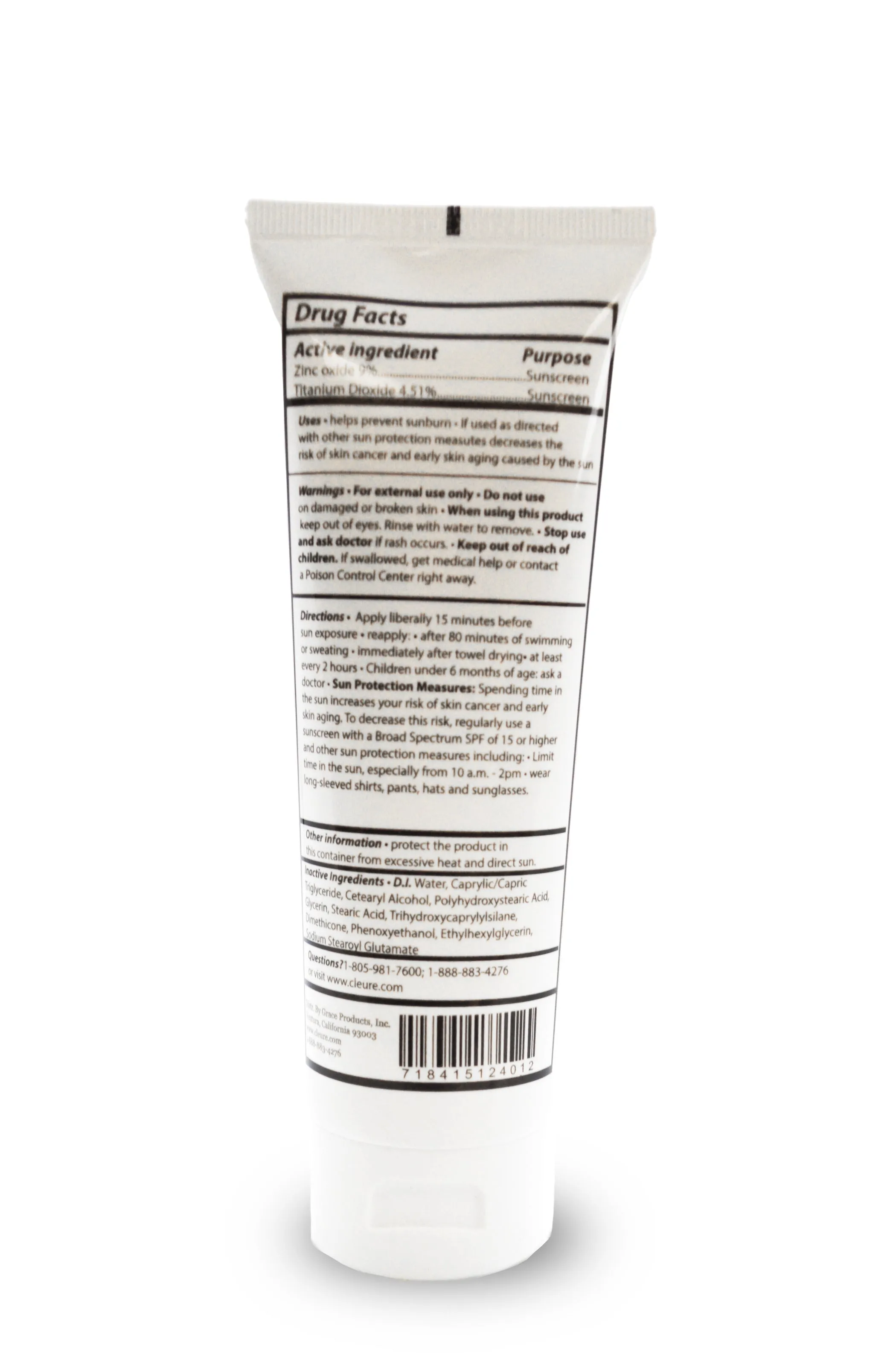 Sunscreen - Zinc Oxide Natural SPF 30 (CLEARANCE - SEE NOTE)