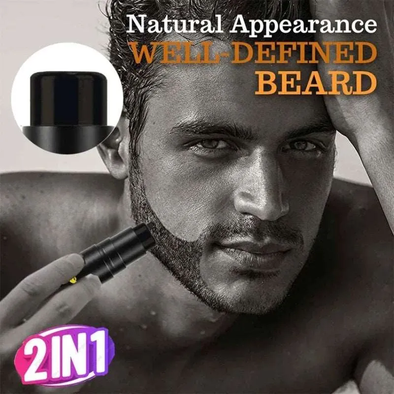 Waterproof Beard Filling Stamp, Beard Brush Enhancer Moustache