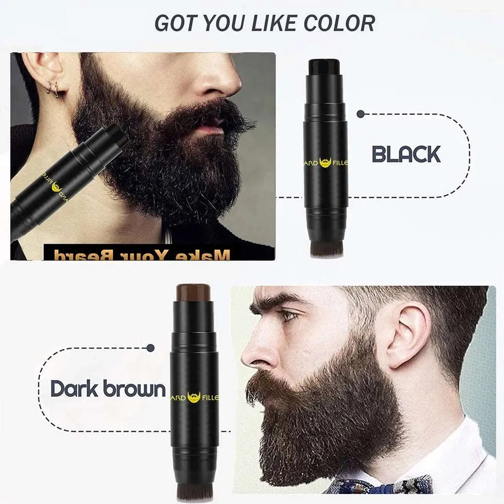 Waterproof Beard Filling Stamp, Beard Brush Enhancer Moustache