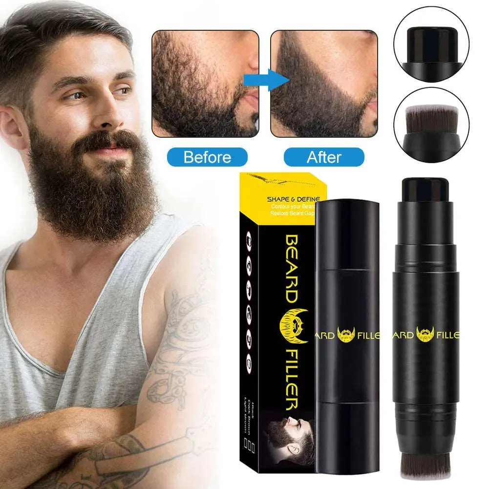 Waterproof Beard Filling Stamp, Beard Brush Enhancer Moustache